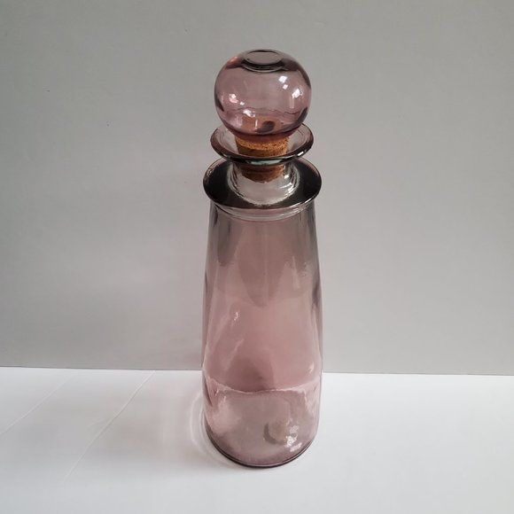 Tall Carafe Decanter w/ Stopper  by Vidrios San Miguel Spain Recycled Glass Made - Picture 3 of 11